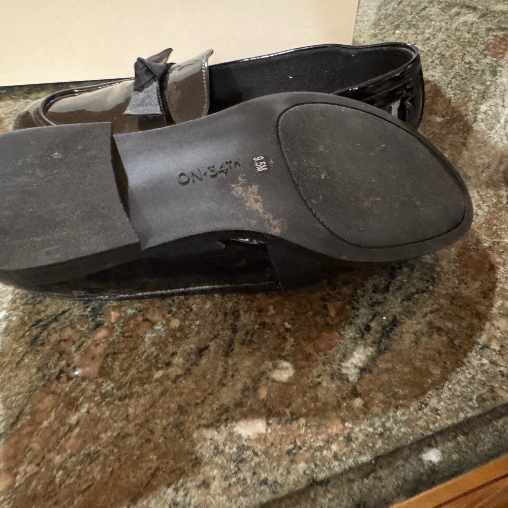 ON 34TH Black Patent Loafers with Bow - Picture 3 of 6